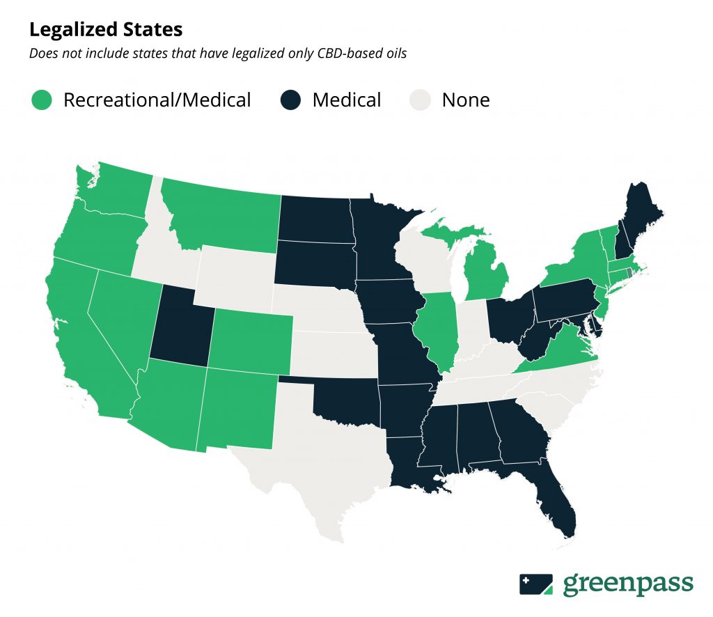 map states marijuana legal